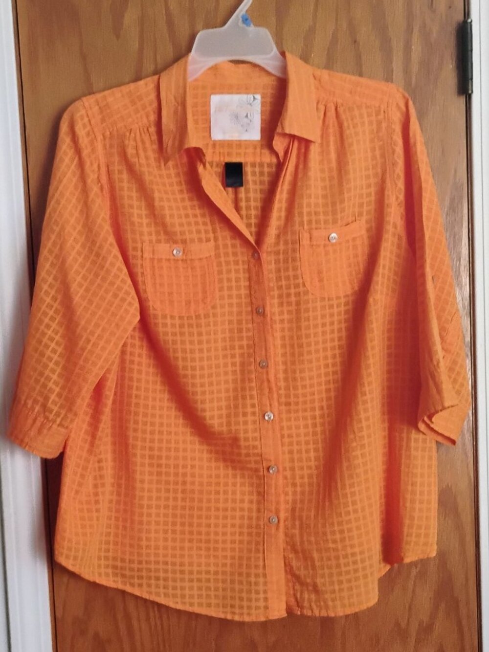 Ladies Orange Oversize Blouse